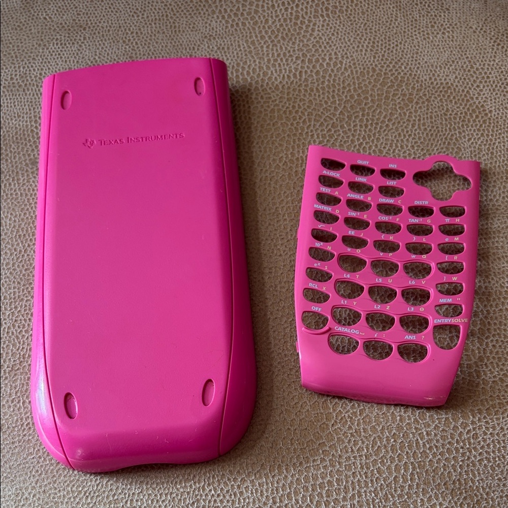 Texas Instruments TI-84 plus SE Pink Calculator Face Plate and Holster